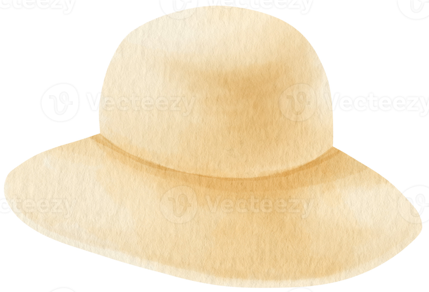 ilustración de acuarela de sombrero flexible para la moda de verano png