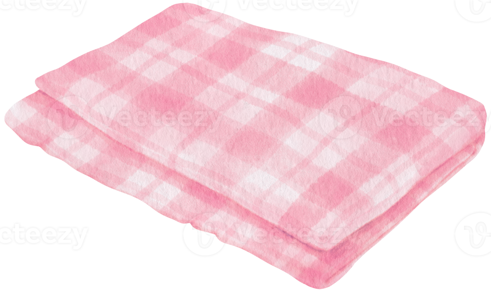 Checkered pattern Beach towel picnic blanket in watercolor png