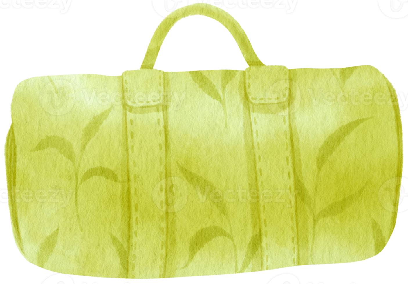 serviette de plage verte et couverture de pique-nique style aquarelle png