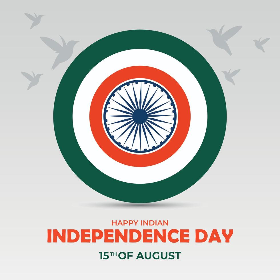 15th August Indian independence day social media post design vector