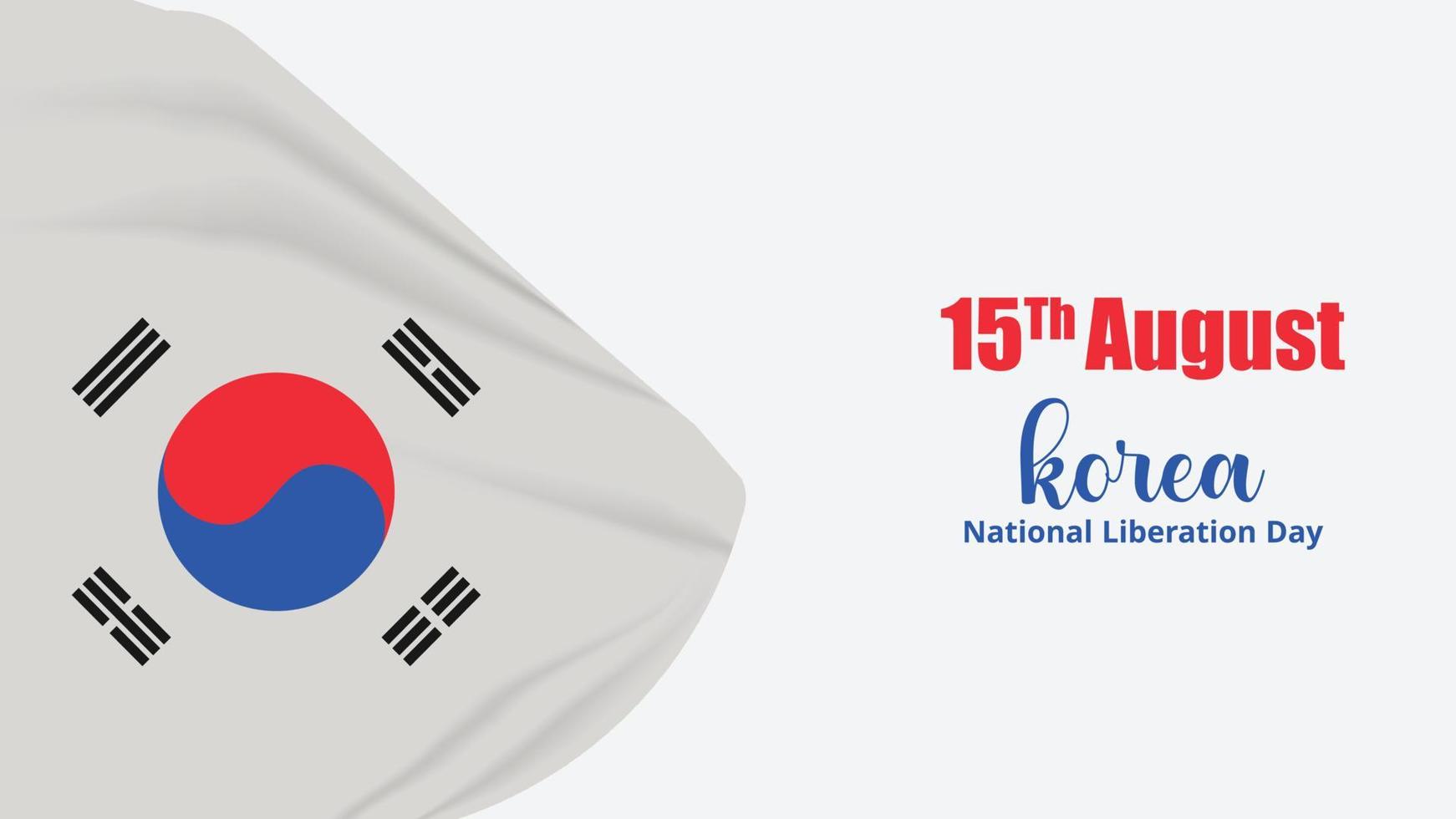 15th August National Liberation Day of Korea social media post design vector