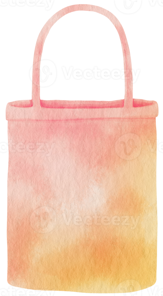 cloth bag watercolor illustration for summer decorative element png