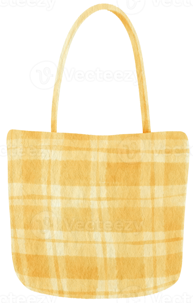 bolsa de tela acuarela ilustración para elemento decorativo de verano png