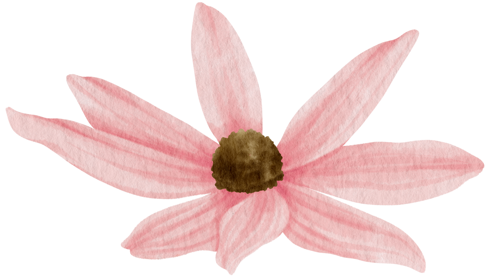 estilo aquarela de flor rosa para elemento decorativo png