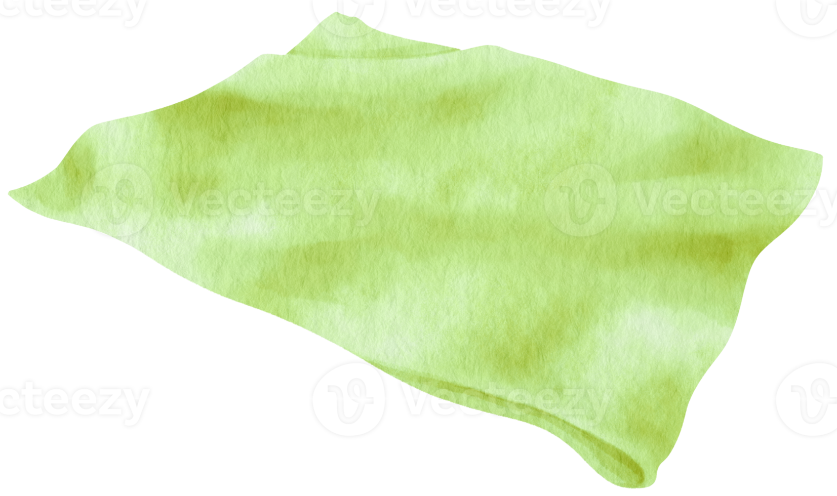 green beach towel and picnic blanket  watercolor style png