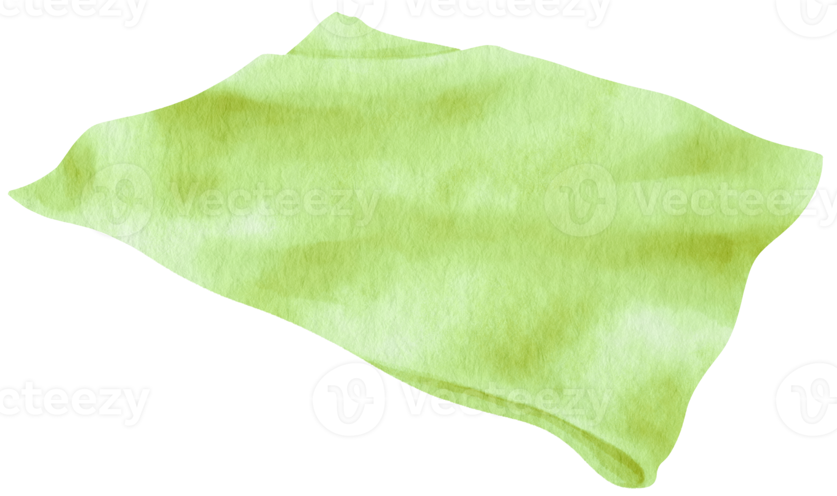 green beach towel and picnic blanket  watercolor style png