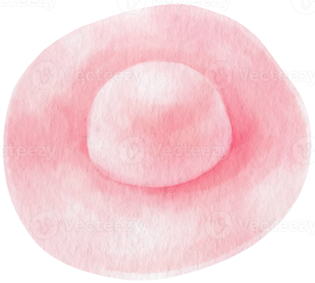 illustration aquarelle de chapeau rose mignon pour élément décoratif d'été png