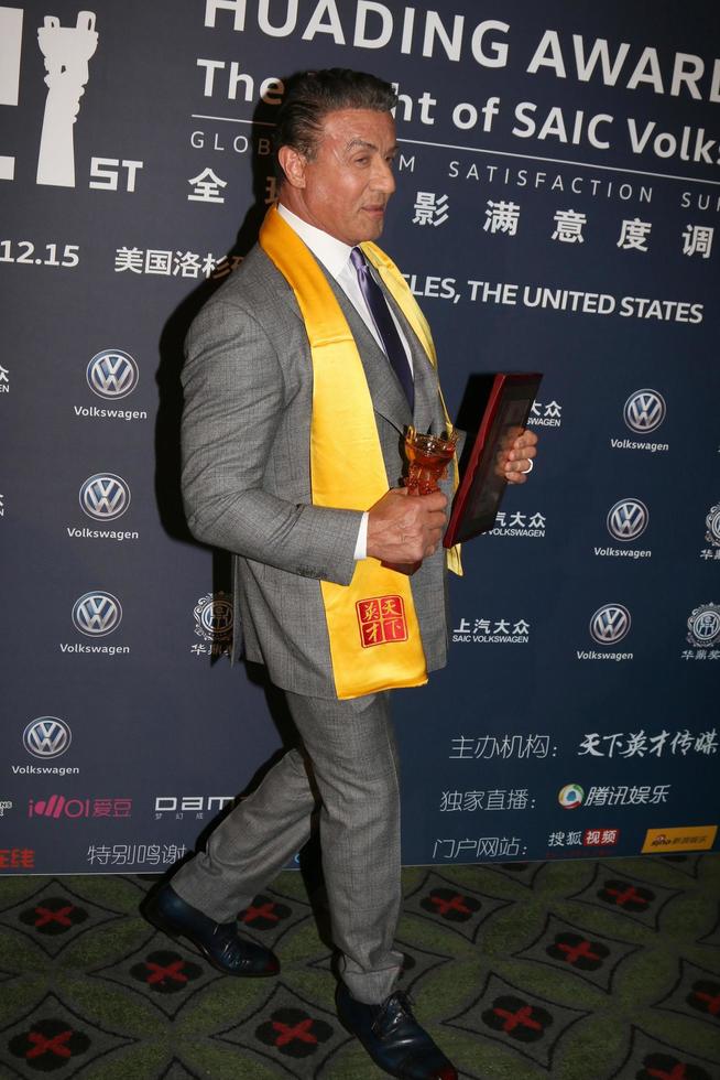 LOS ANGELES, DEC 15 - Sylvester Stallone at the 21st Annual Huading Global Film Awards, Press Room at The Theatre at The ACE Hotel on December 15, 2016 in Los Angeles, CA photo