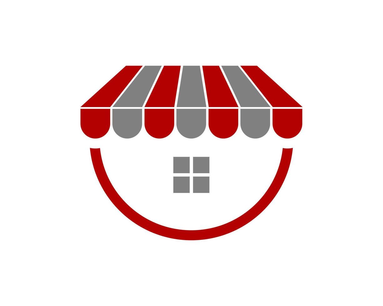 House market with red and silver color vector