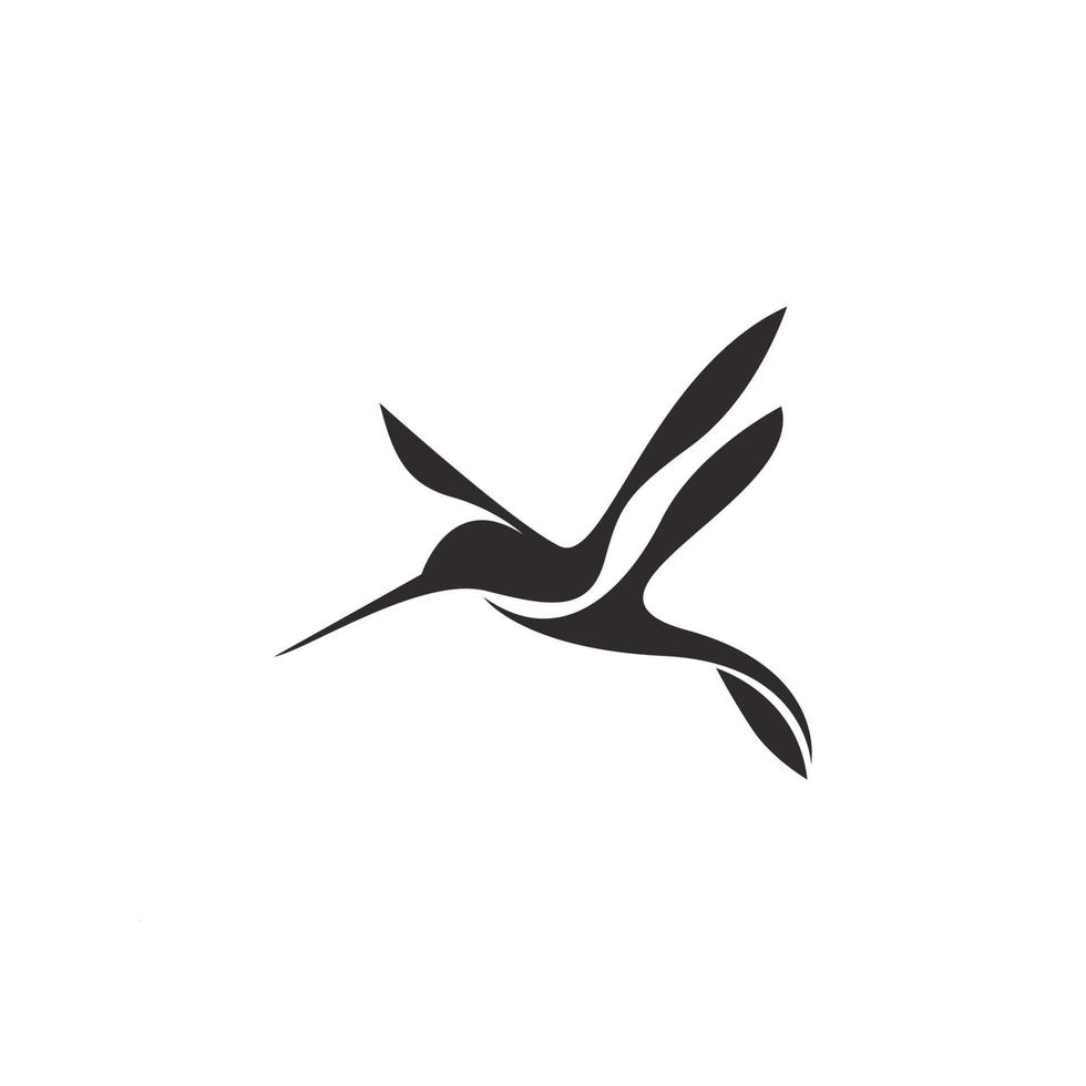 Hummingbird icon logo design vector