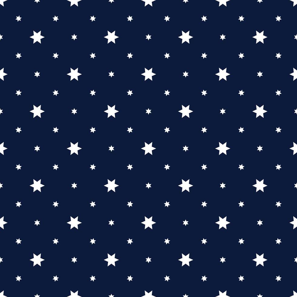 Christmas pattern of stars on blue background vector