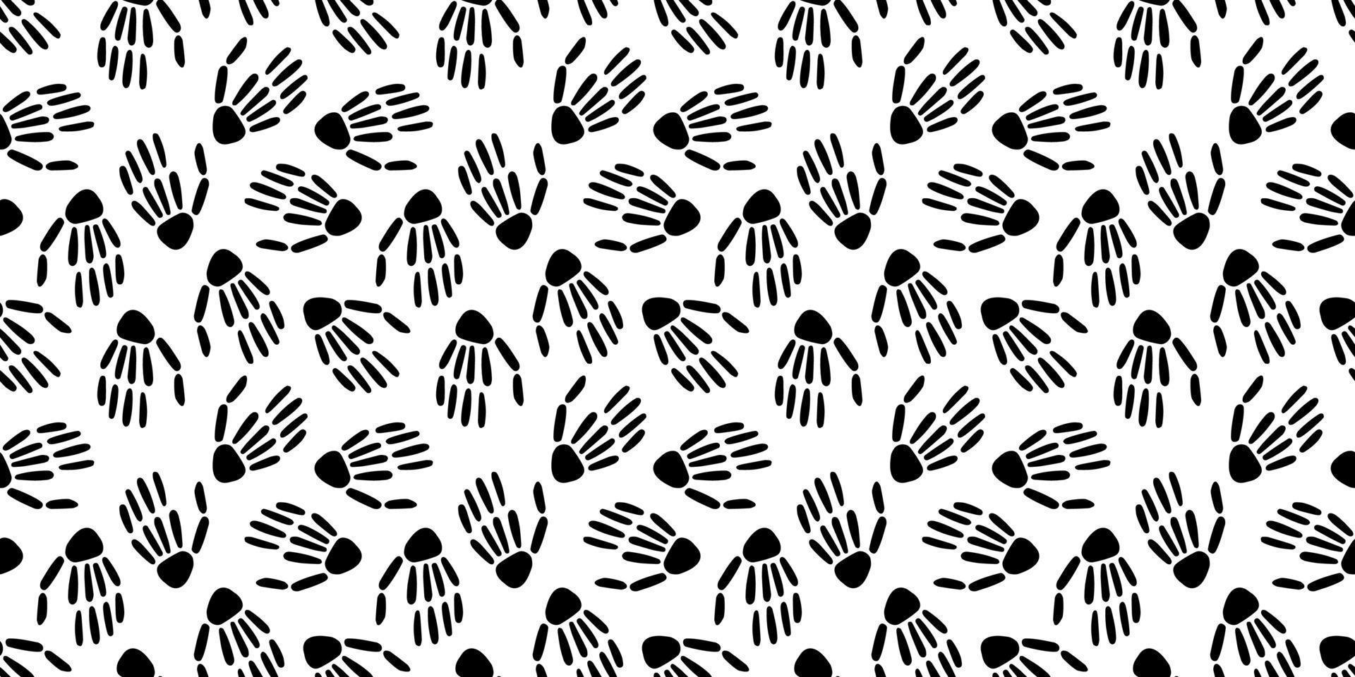 seamless pattern of Skeleton hand.Vector vector