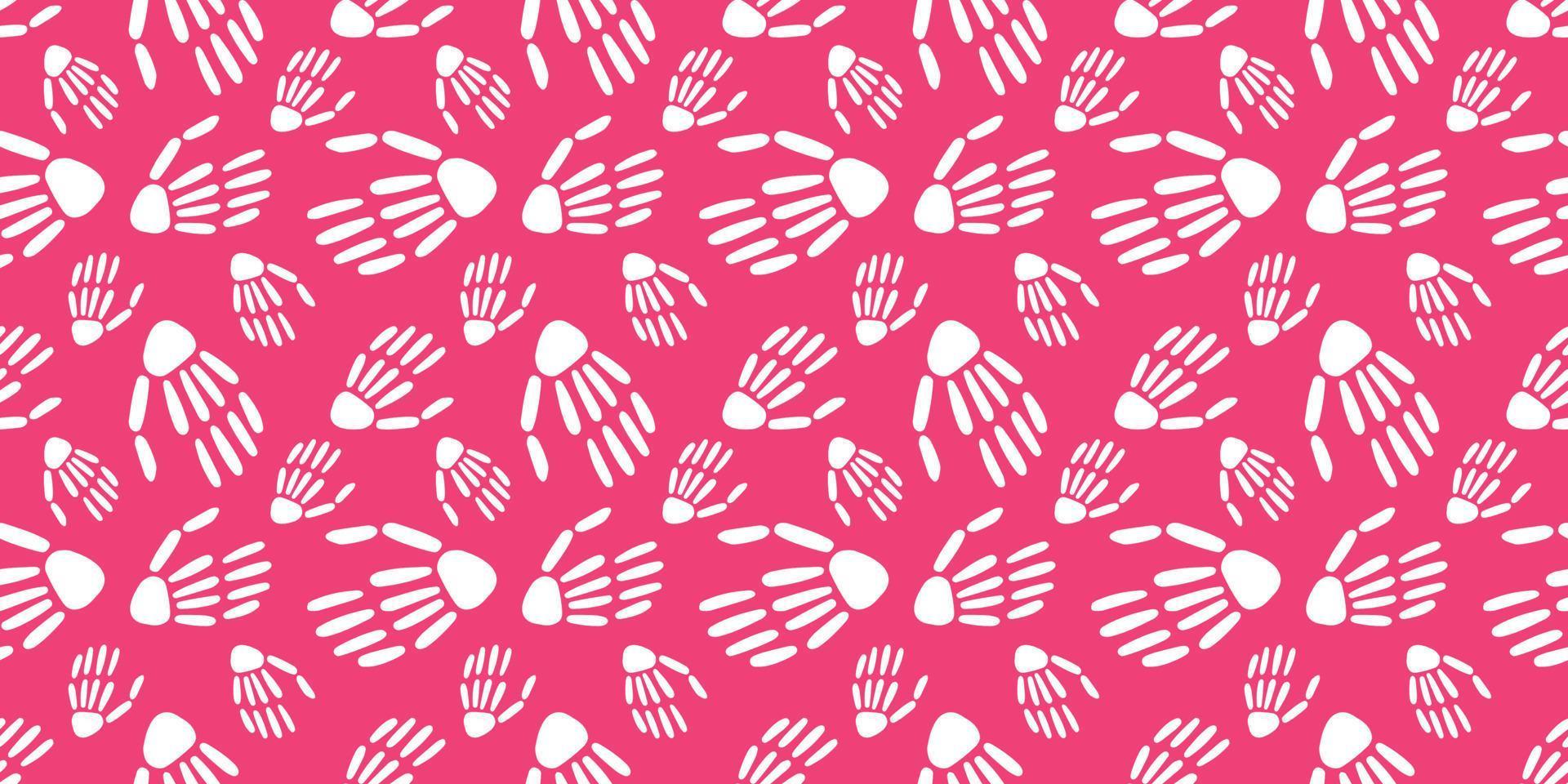 seamless pattern of Skeleton hands.Vector vector