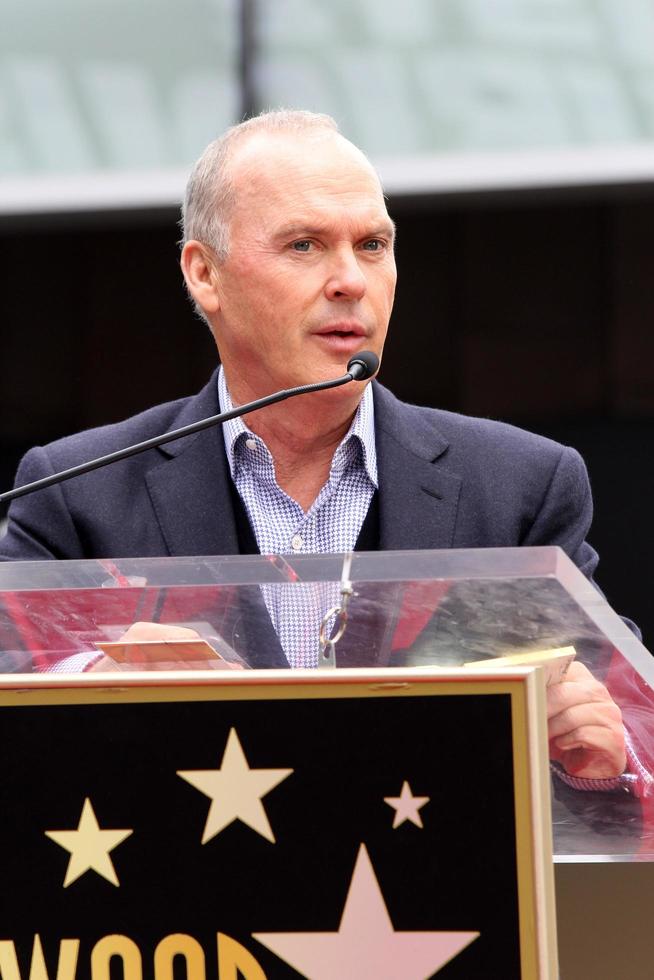 LOS ANGELES, DEC 10 - Michael Keaton at the Ron Howard Star on the Hollywood Walk of Fame at the Hollywood Blvd on December 10, 2015 in Los Angeles, CA photo