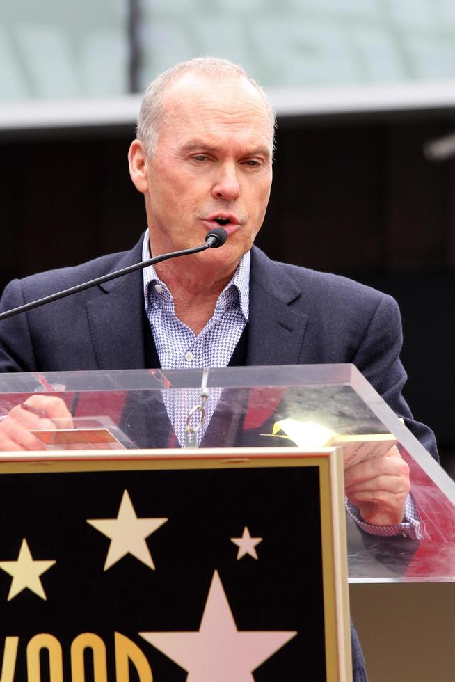 LOS ANGELES, DEC 10 - Michael Keaton at the Ron Howard Star on the Hollywood Walk of Fame at the Hollywood Blvd on December 10, 2015 in Los Angeles, CA photo