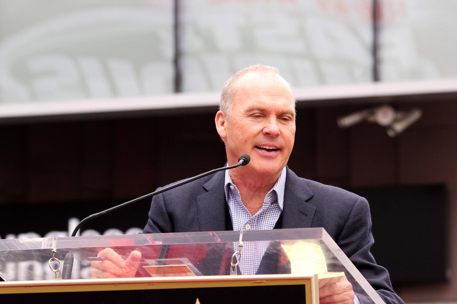 LOS ANGELES, DEC 10 - Michael Keaton at the Ron Howard Star on the Hollywood Walk of Fame at the Hollywood Blvd on December 10, 2015 in Los Angeles, CA photo