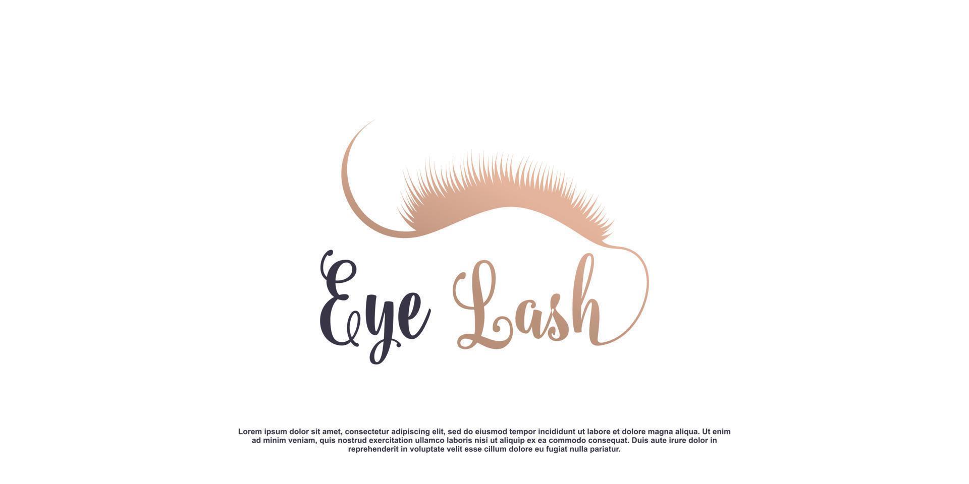 Eyelashes beauty logo for business with creative concept Premium Vector