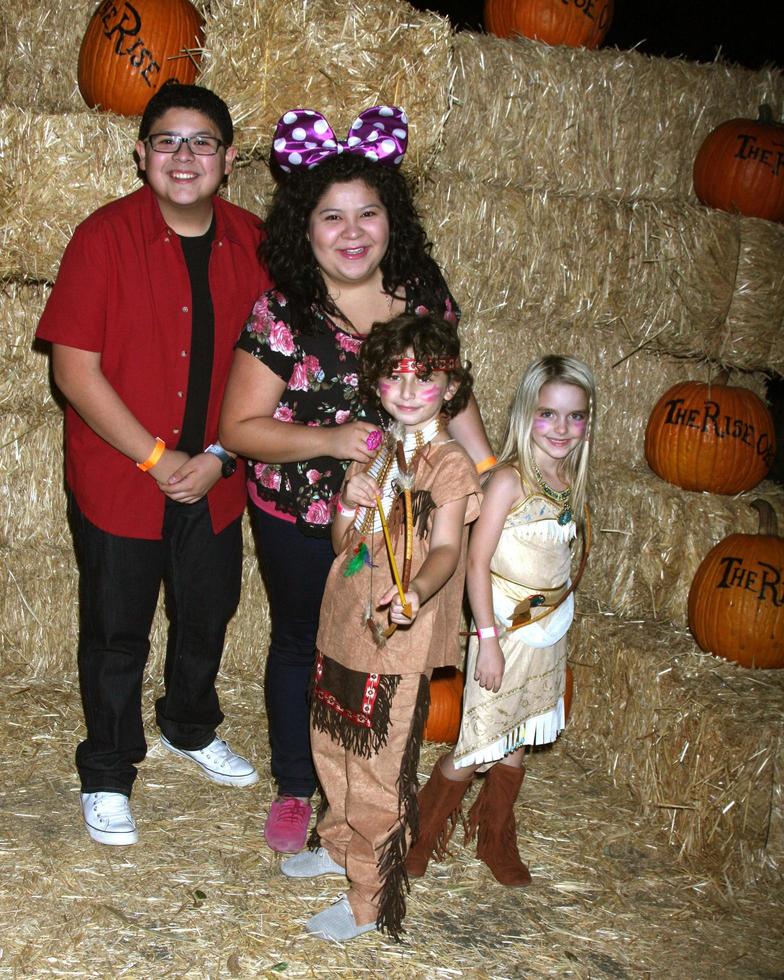 LOS ANGELES, OCT 4 - Rico Rodriguez, Raini Rodriguez, August Maturo, McKenna Grace at the RISE of the Jack O Lanterns at Descanso Gardens on October 4, 2014 in La Canada Flintridge, CA photo