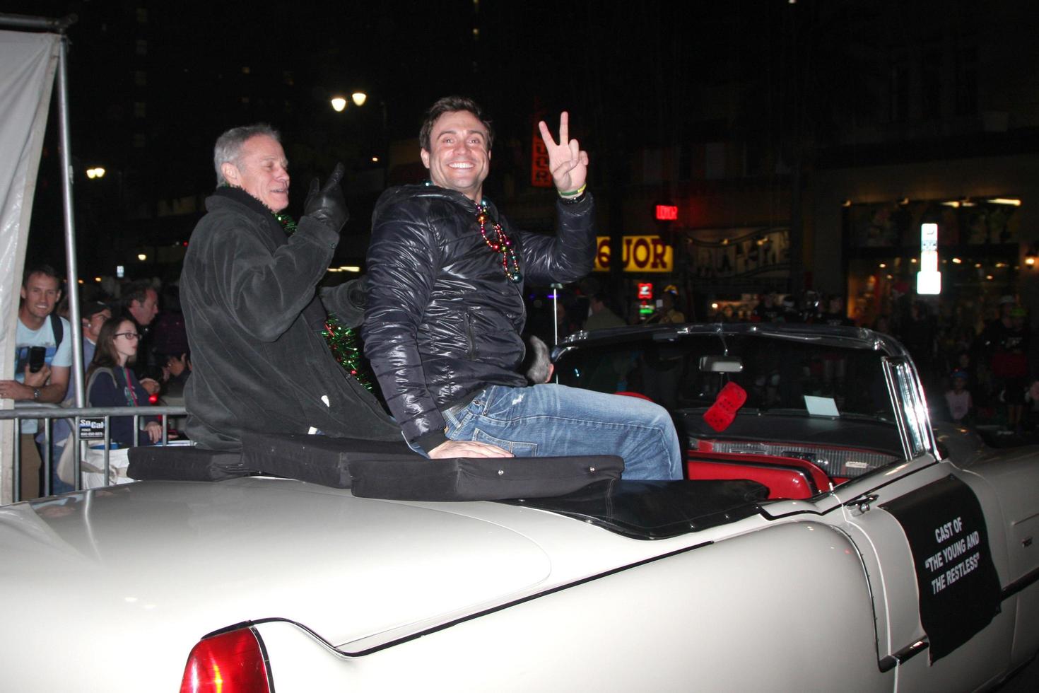 LOS ANGELES, DEC 1 - Tristan Rogers, Daniel Goddard at the 2013 Hollywood Christmas Parade at Hollywood and Highland on December 1, 2013 in Los Angeles, CA photo