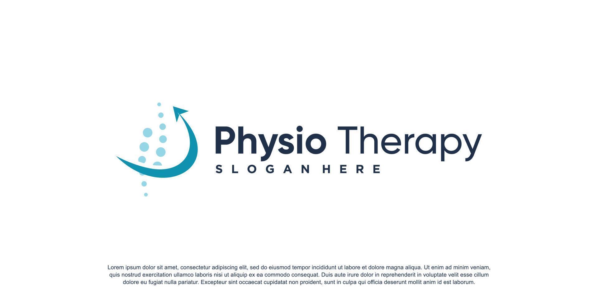 Chiropractic logo for massage and business with creative element concept Premium Vector