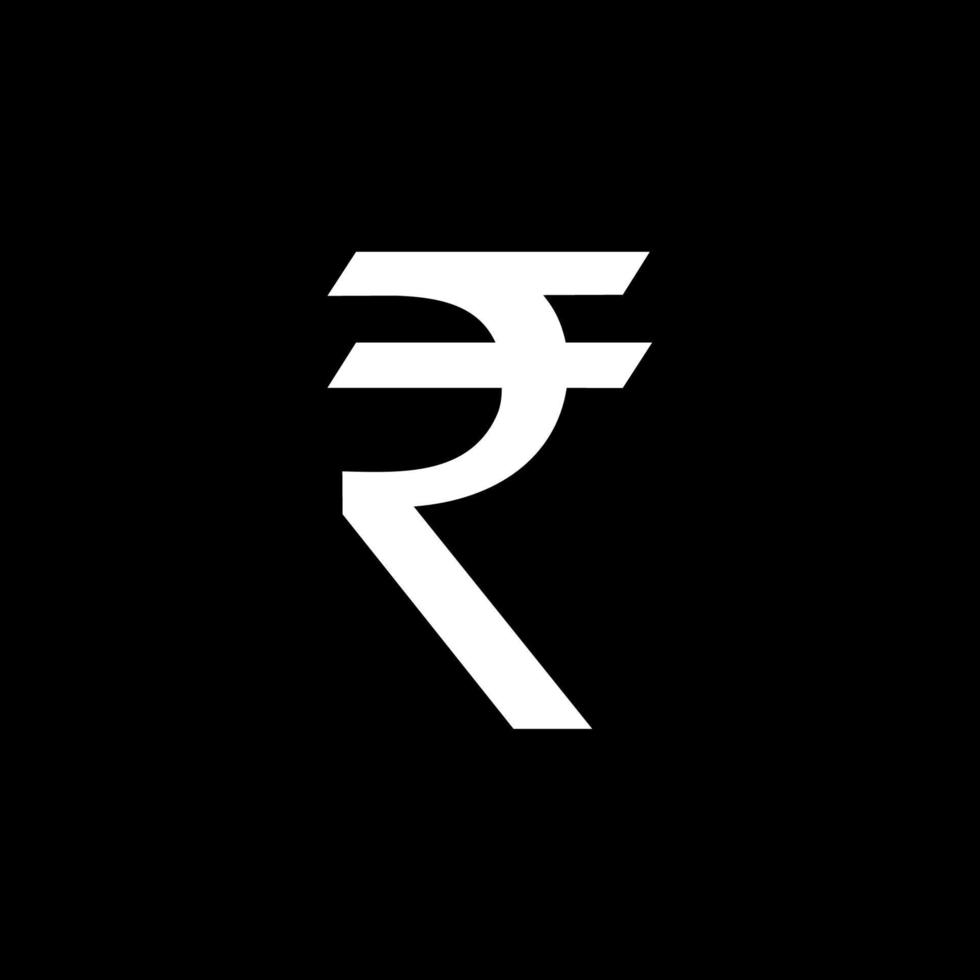 India Currency, Rupee Icon Symbol. Vector Illustration