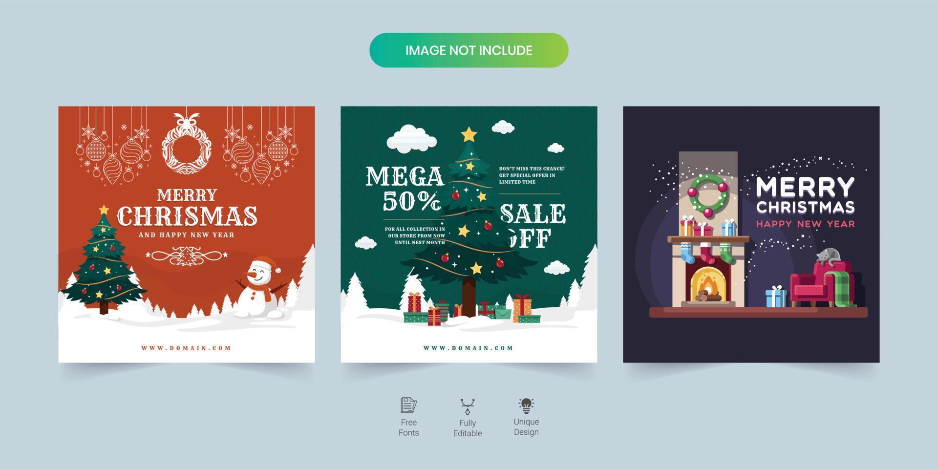 Christmas post and stories template for social media. Perfect for social media posts, background, and web banner internet ads. Halloween Design Elements. vector