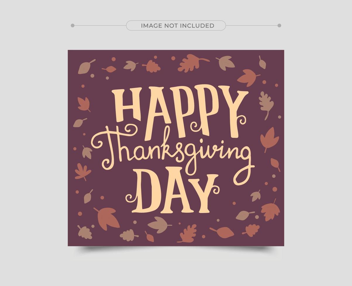 Thanksgiving greeting cards and invitations. Thanksgiving Social Media Post. Vector illustration.