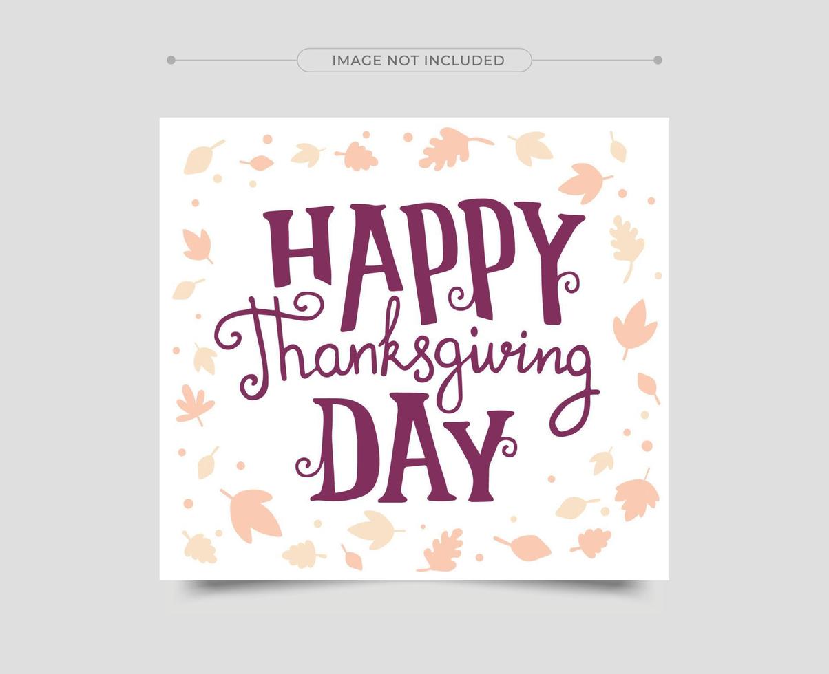 Thanksgiving greeting cards and invitations. Thanksgiving Social Media Post. Vector illustration.