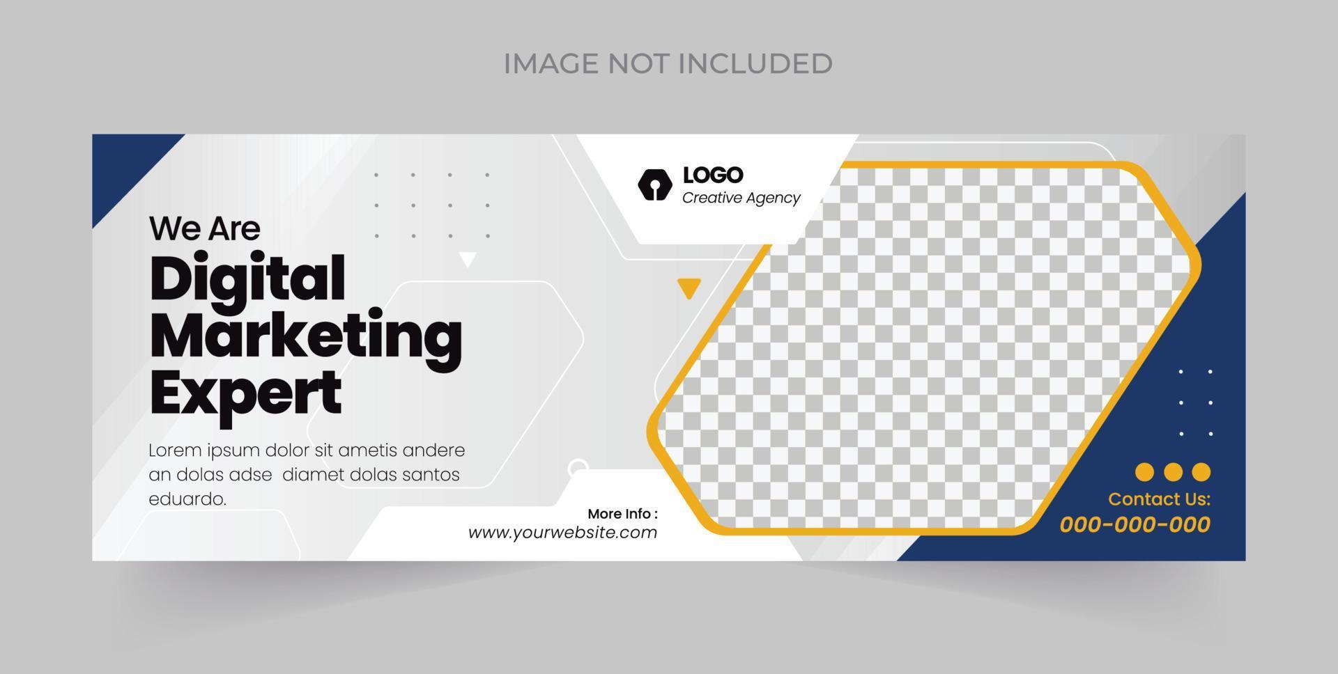 Social media cover vector templates fully editable, advertising design, web banner template