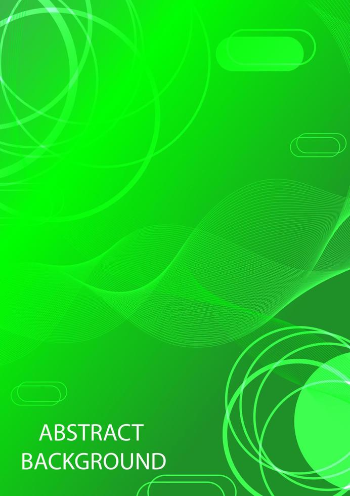 abstract background green color style line curve glow vector illustration