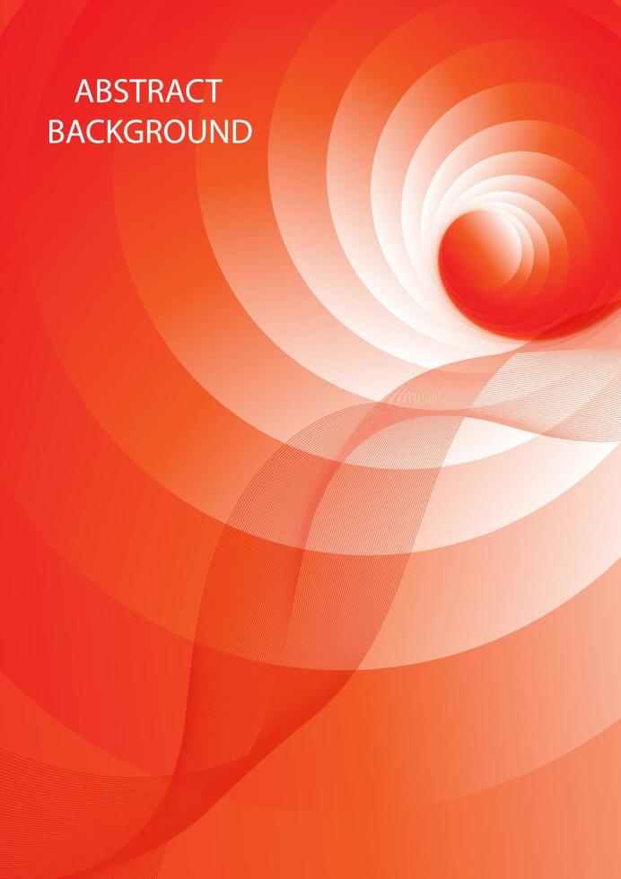 abstract background orange and white line curve, vector illustration