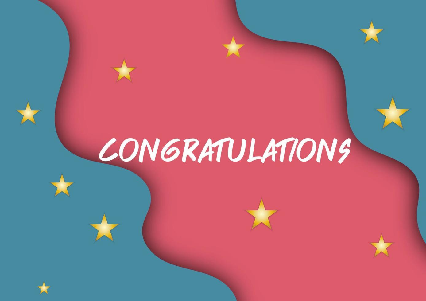 abstract background design card with text congratulation, vector illustration