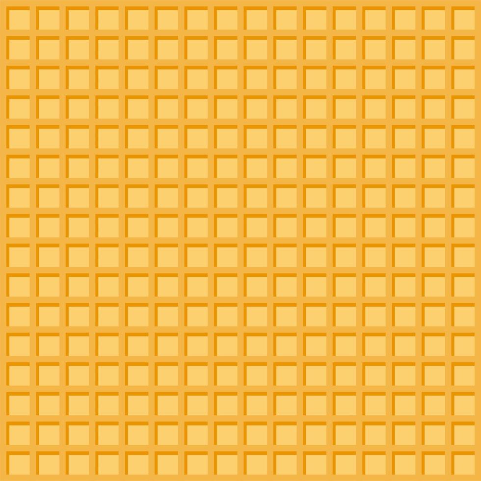 waffle u oblea de fondo sin costuras. la textura del postre dulce. papel tapiz de cono de helado. waffle al horno. vector