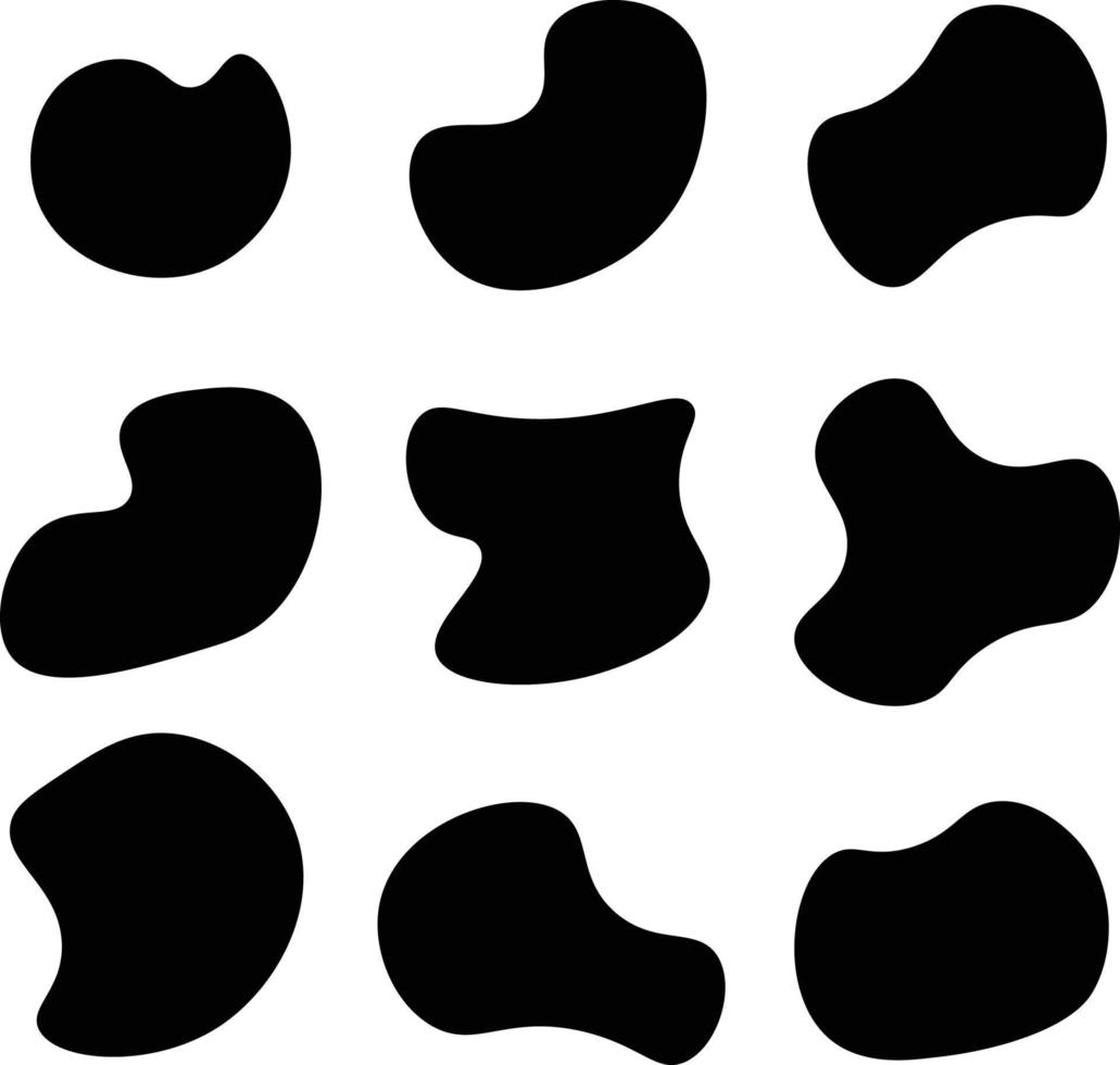 Set of Organic Blob Shape Illustration vector