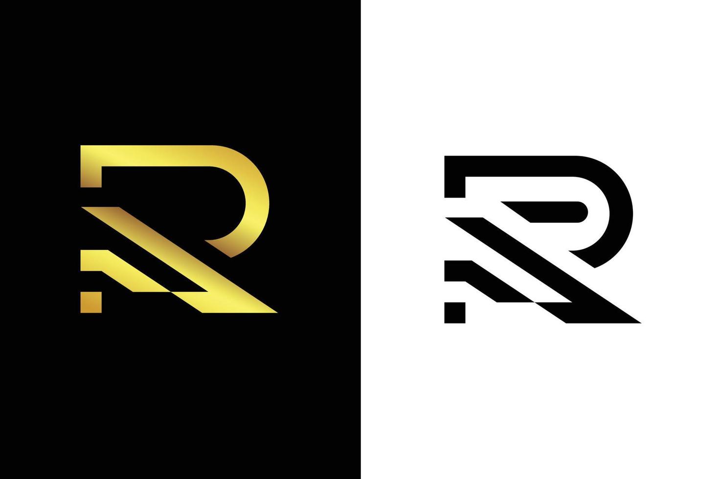 vector graphic of luxury abstract R logo good concept for business, fashion company