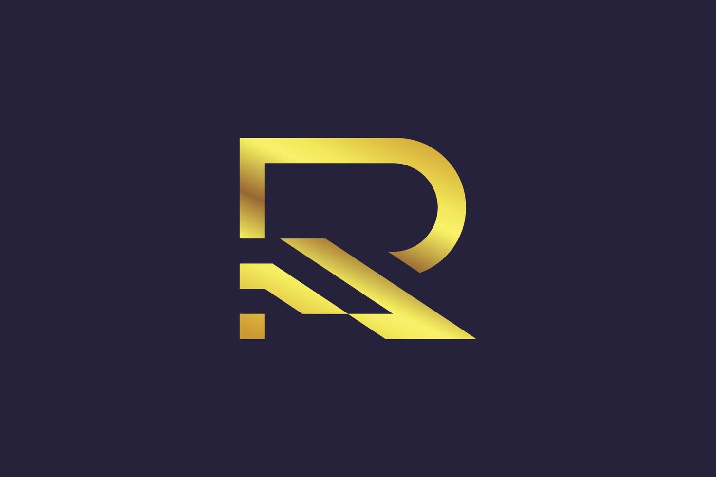 vector graphic of luxury abstract R logo good concept for business, fashion company