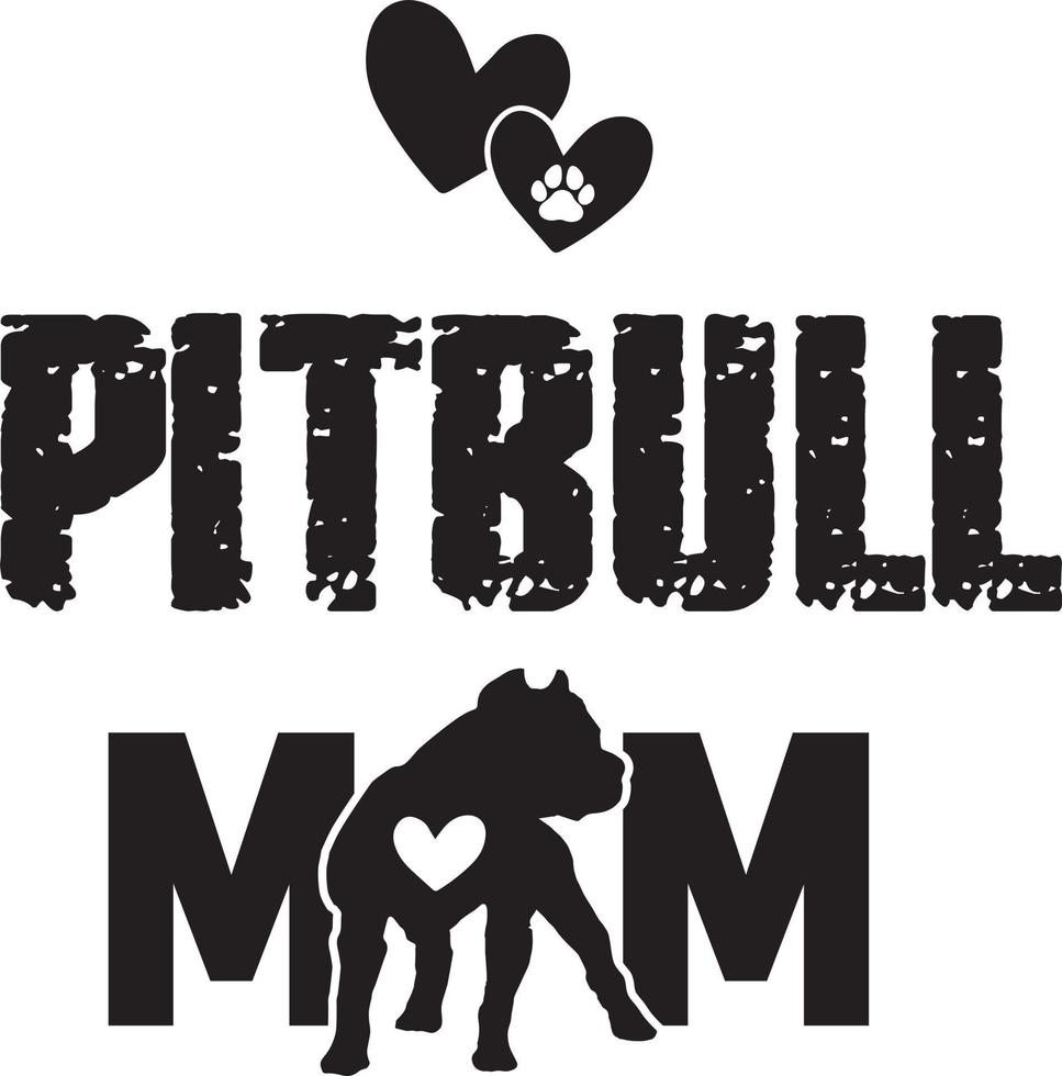 pitbull mamá 5 perro archivo vector