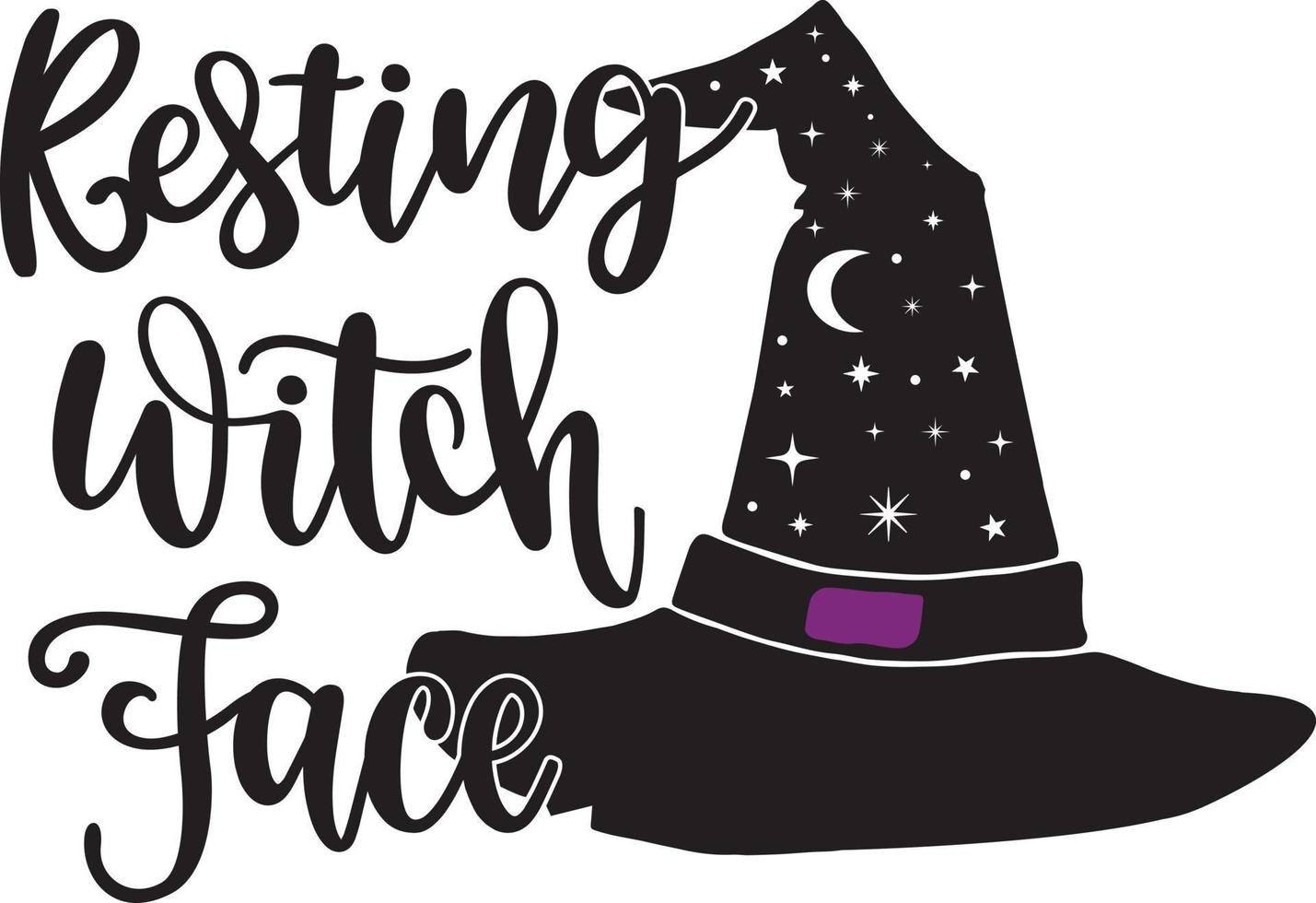 Resting Witch Face Witch vector