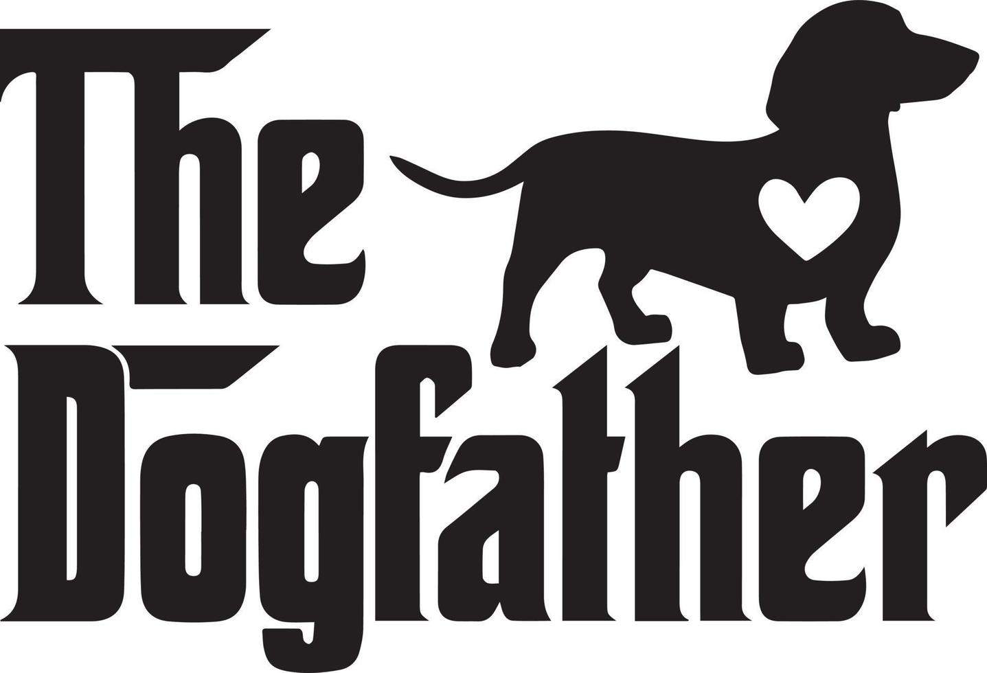 The Dogfather Dachshund 2 vector