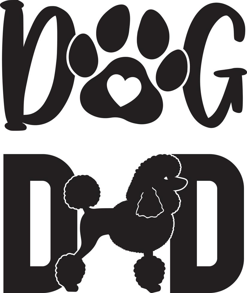 Dog Dad Poodle 2 vector