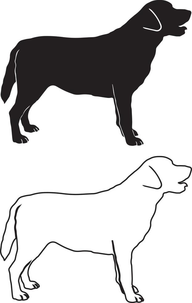 Labrador Retriever Outline 3 vector