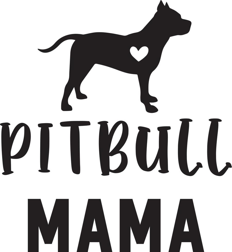 Pitbull Mama Dog File vector