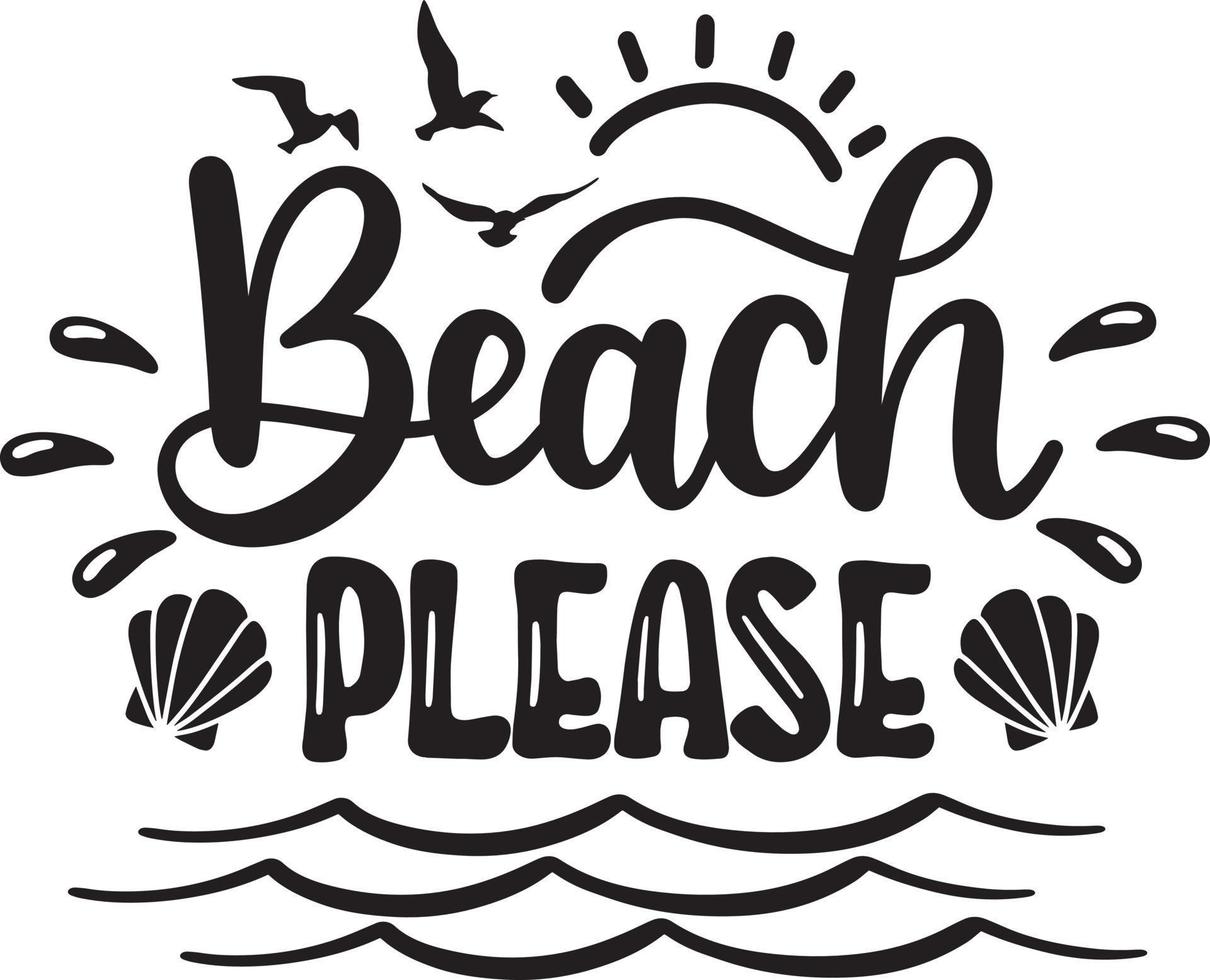 Beach Please Summer File vector