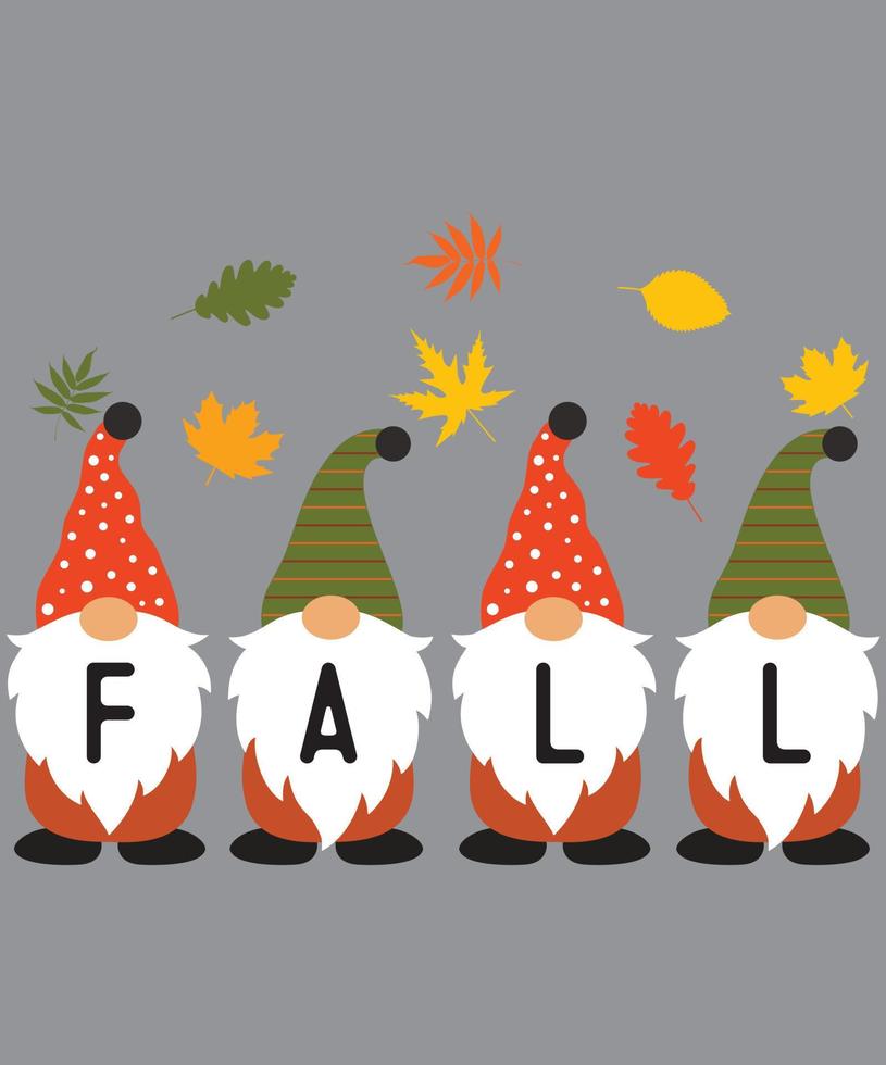 Fall Gnomes 14 vector