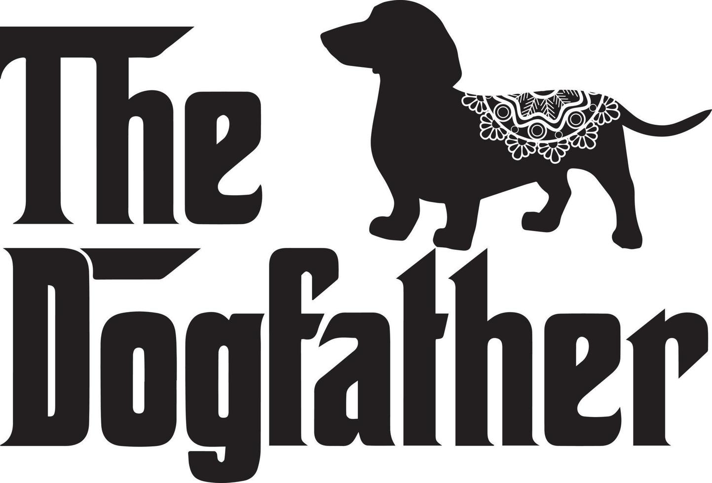 The Dogfather Dachshund 1 vector