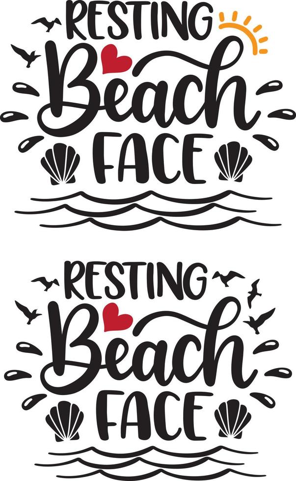 Resting Beach Face vector