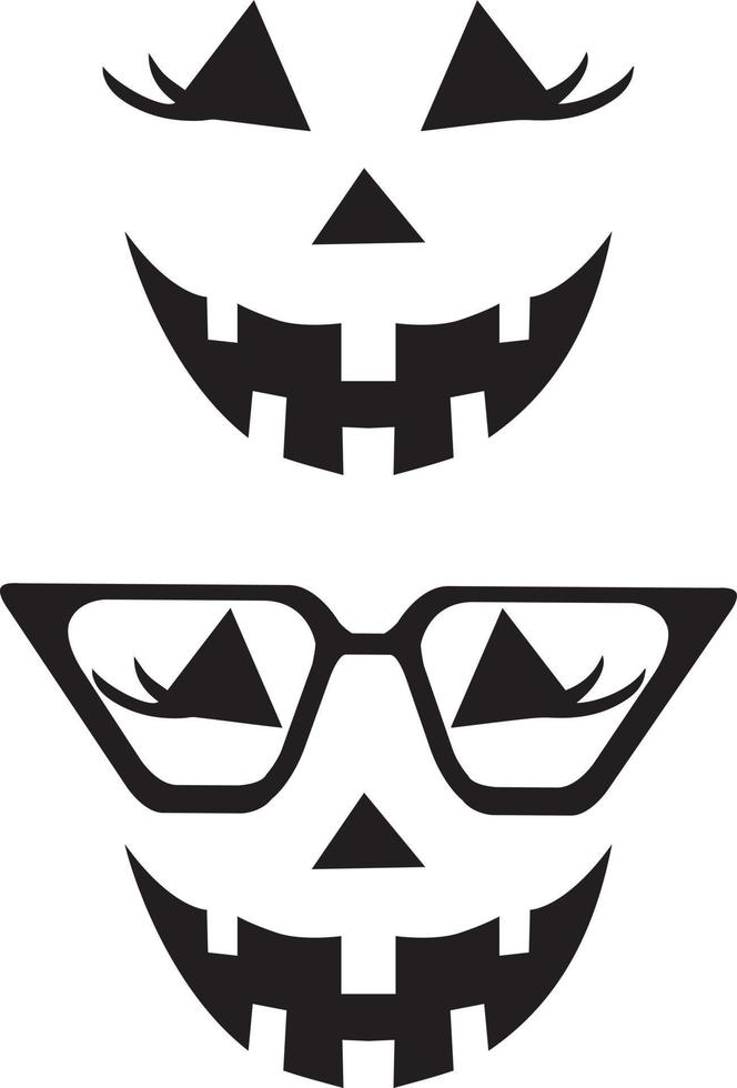 Female Pumpkin Face vector