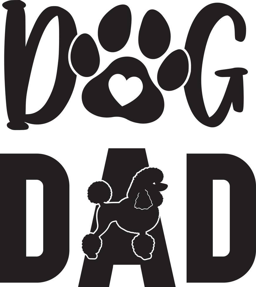 Dog Dad Poodle 1 vector