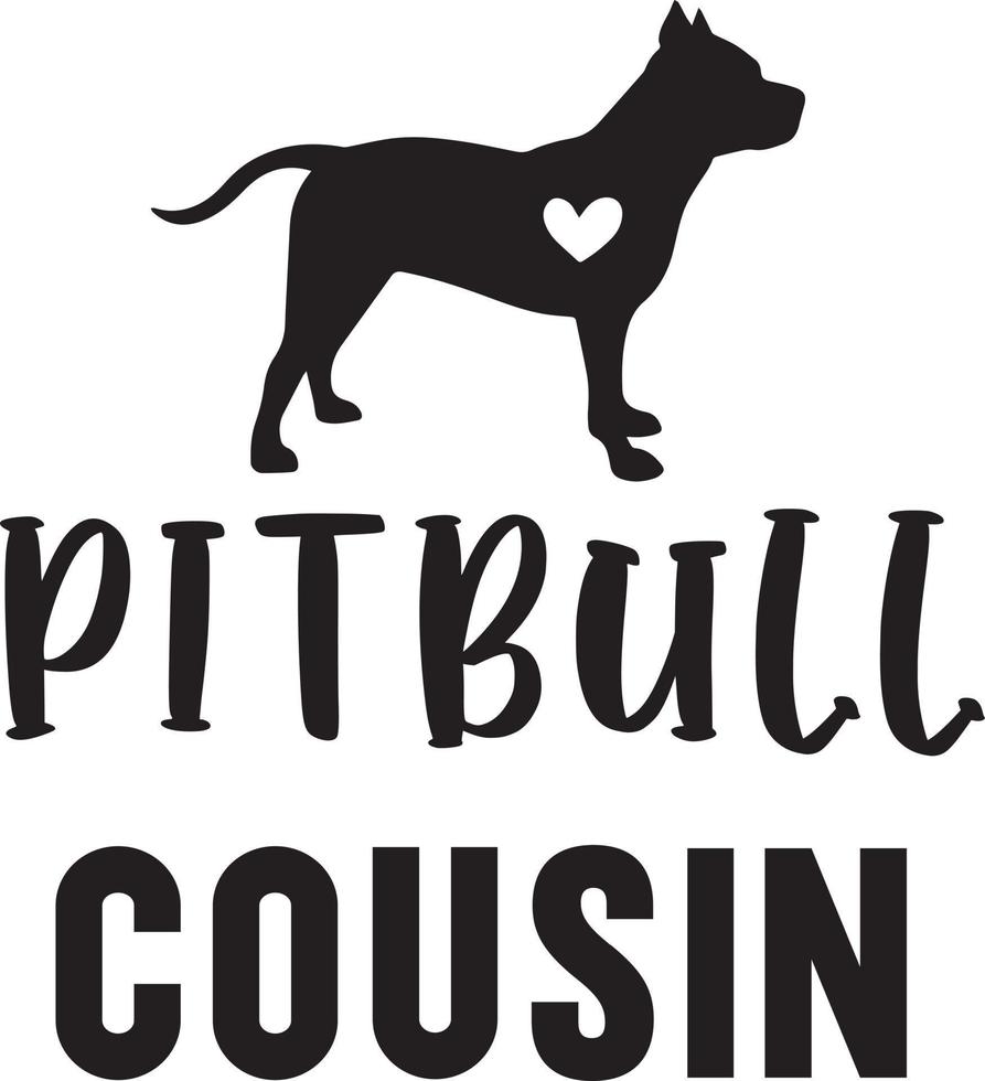 Pitbull Cousin Dog File vector