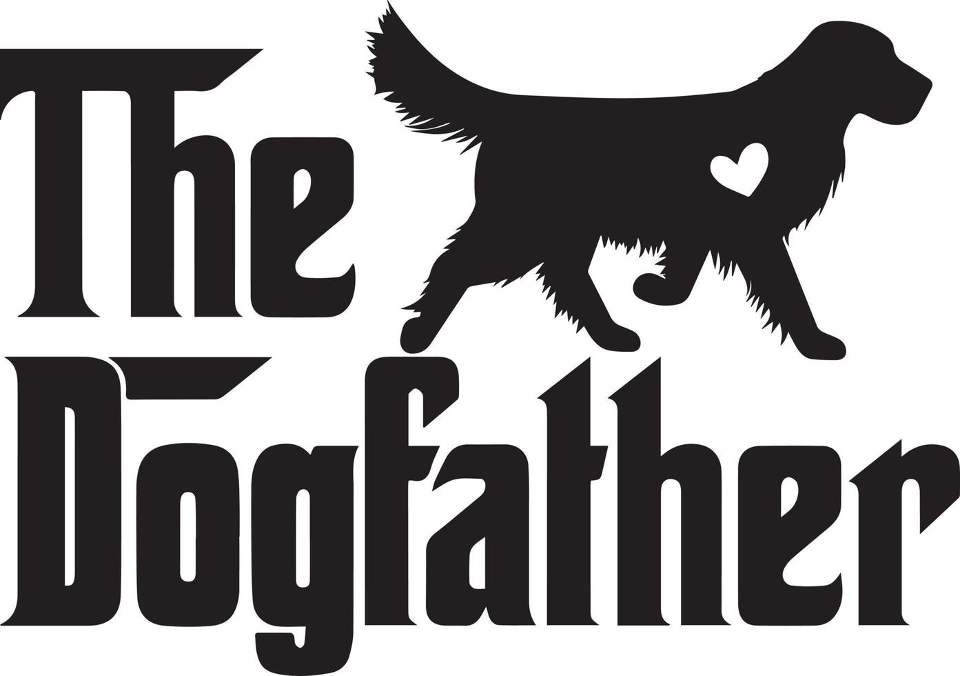 The Dogfather Golden Retriever vector
